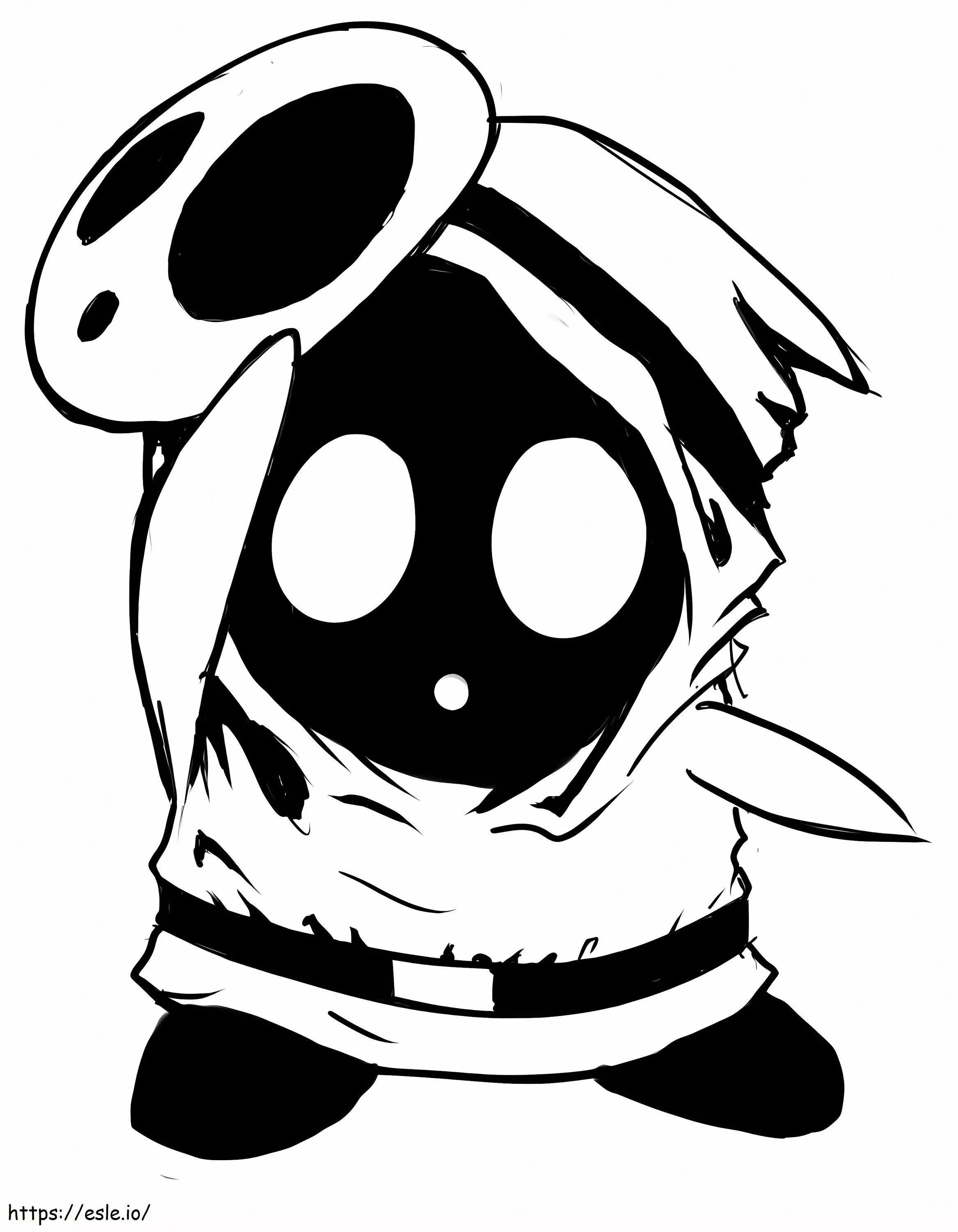Scary Shy Guy Mario coloring page