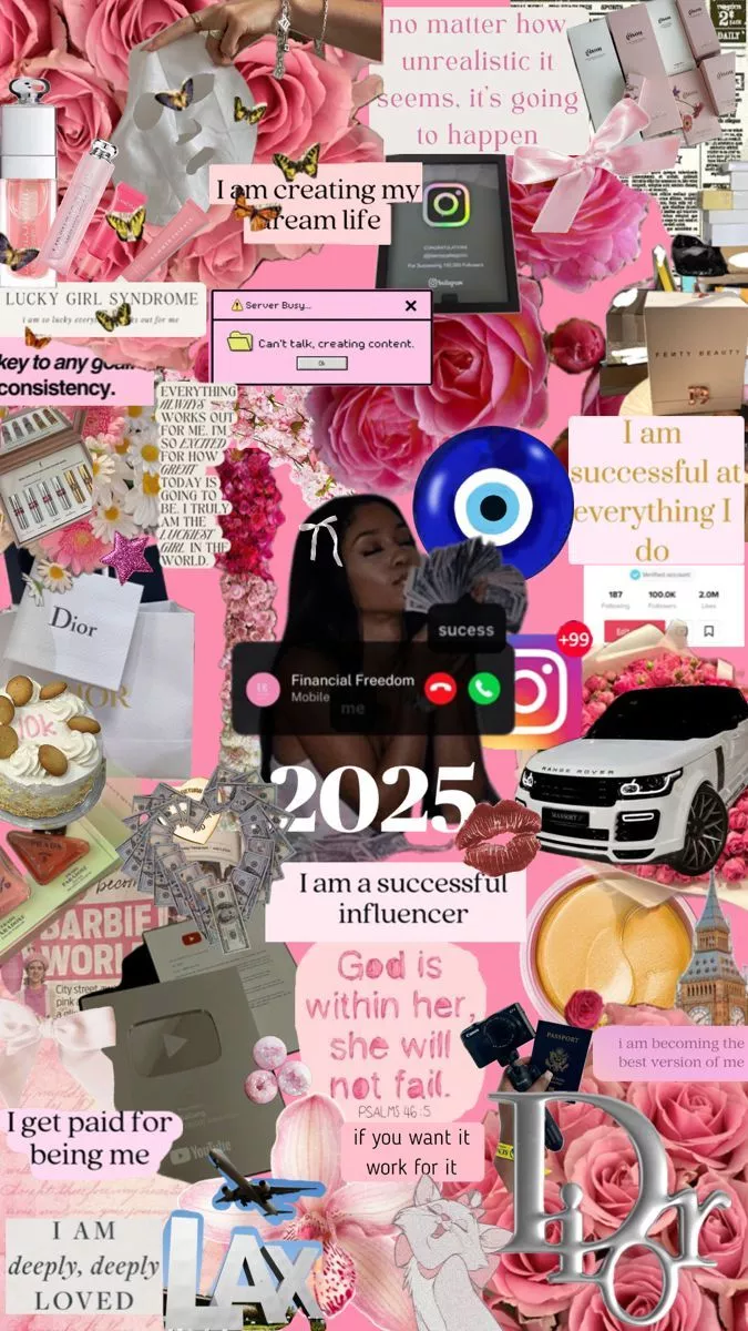 2025 pink Content creators board