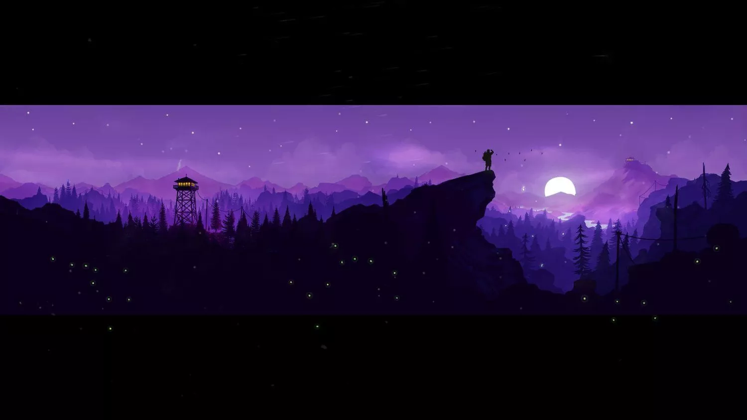 Purple Twilight Dual Monitor Wallpaper
