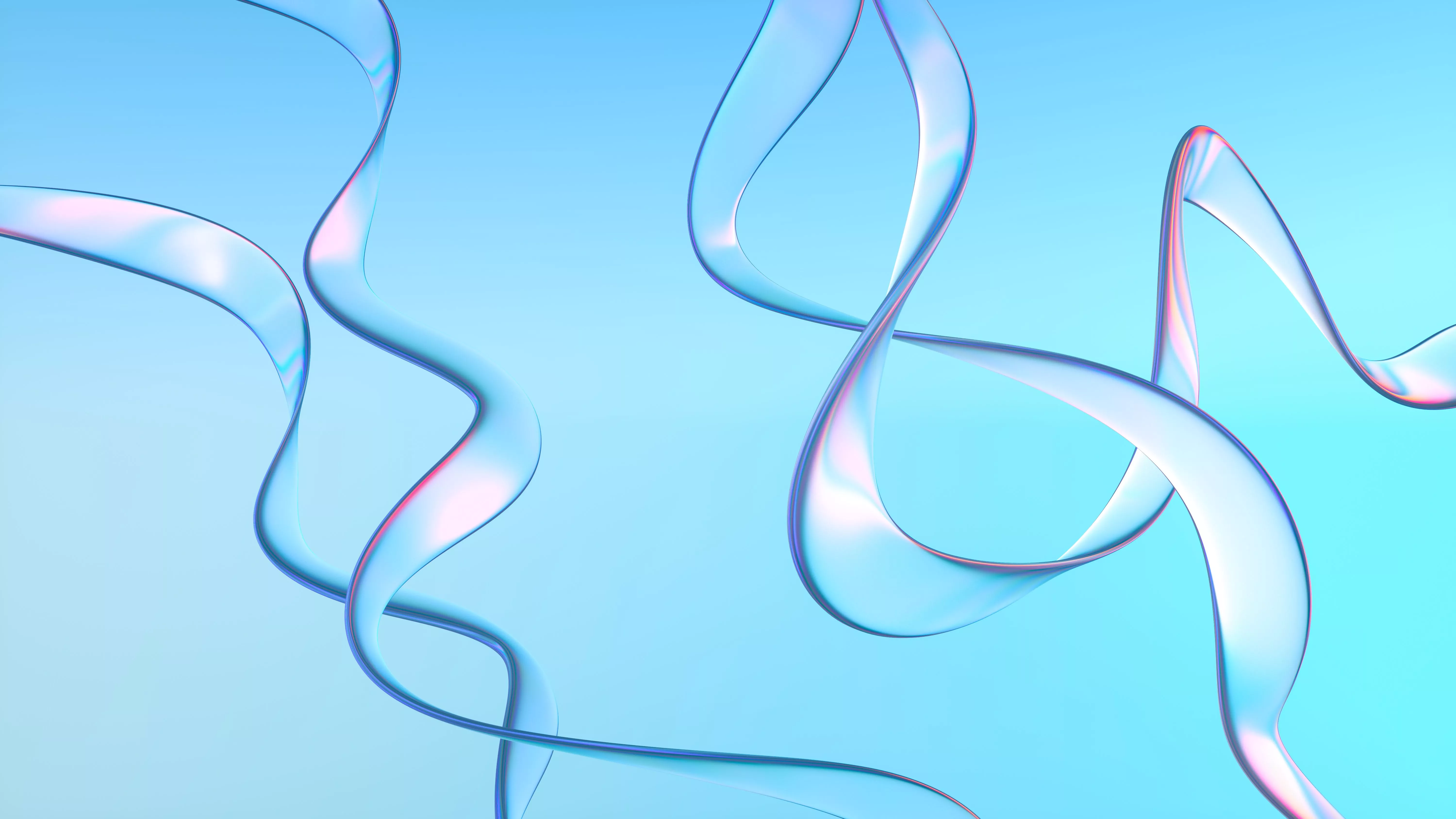 Cyan Wallpaper 4K, Glass, Light