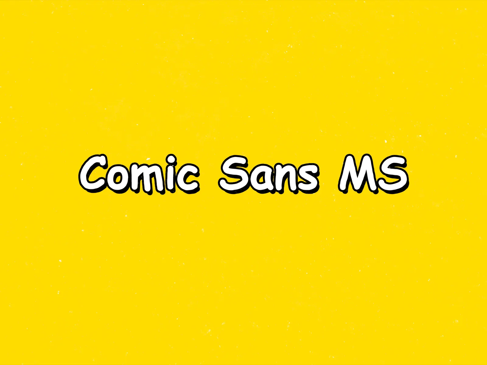 Animated Comic Sans MS Typeface