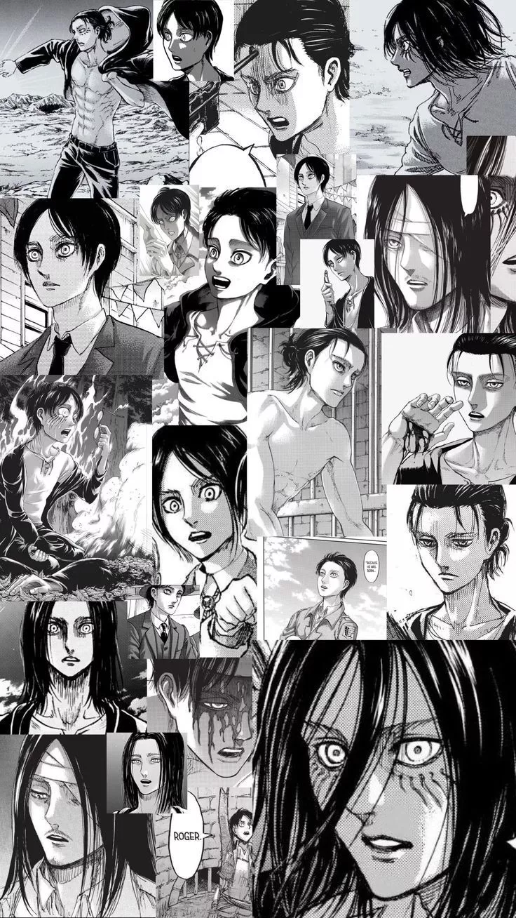 eren jaeger manga collage