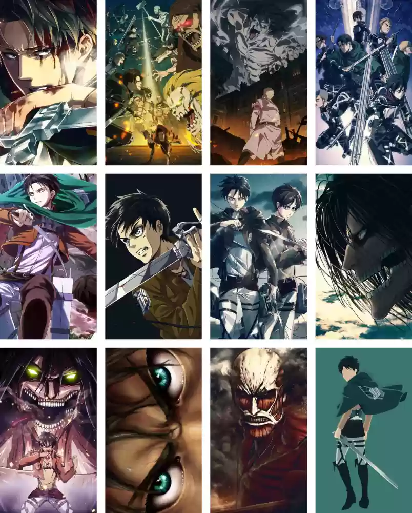 titan wall poster levi, eren