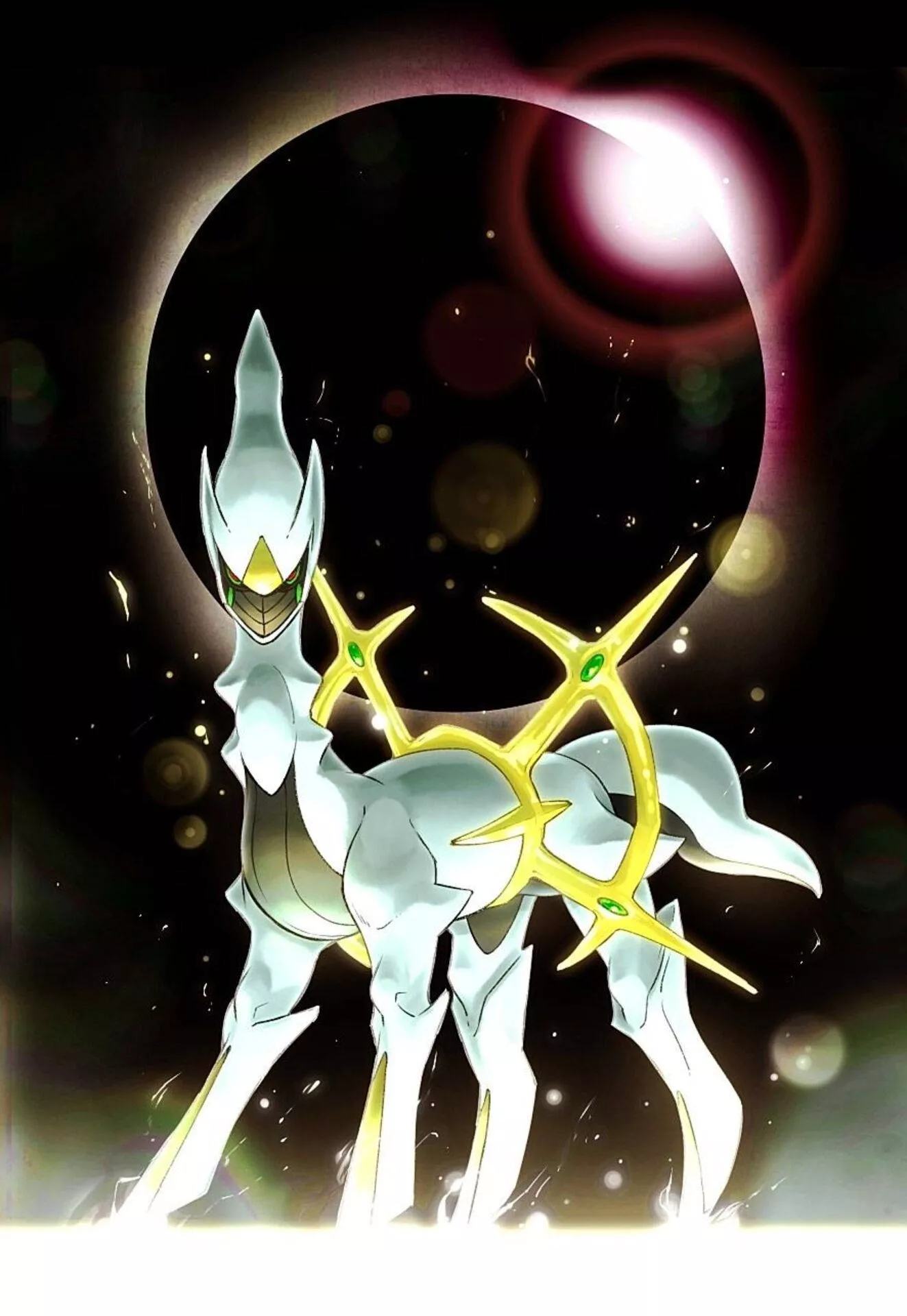 Indomitable Arceus Atop A Glowing