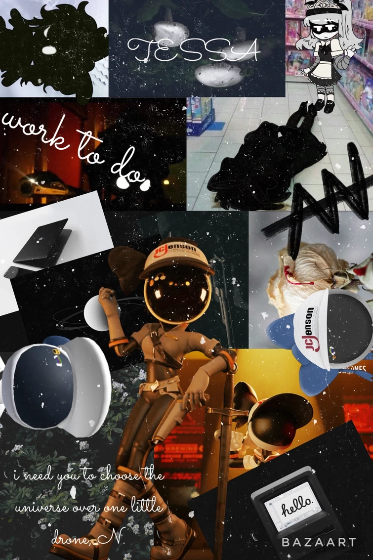 tessa” collage wallpaper i made a while