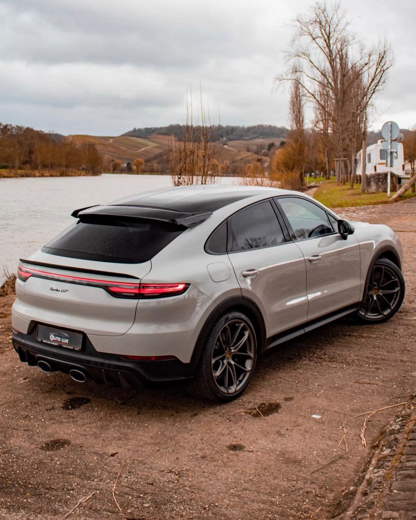 The #Porsche #Cayenne Turbo GT poses
