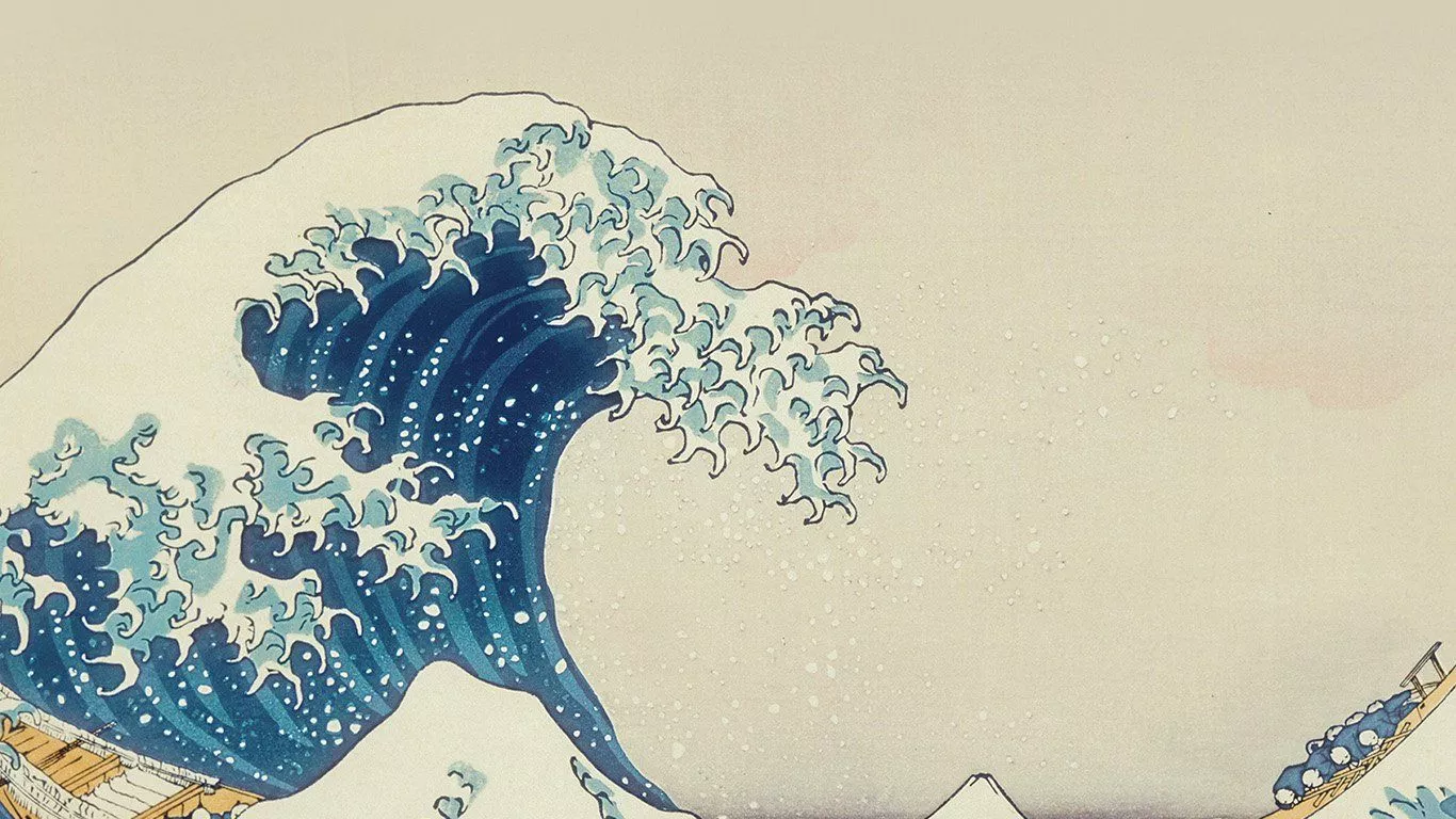 Wave Art Hokusai Painting Classic