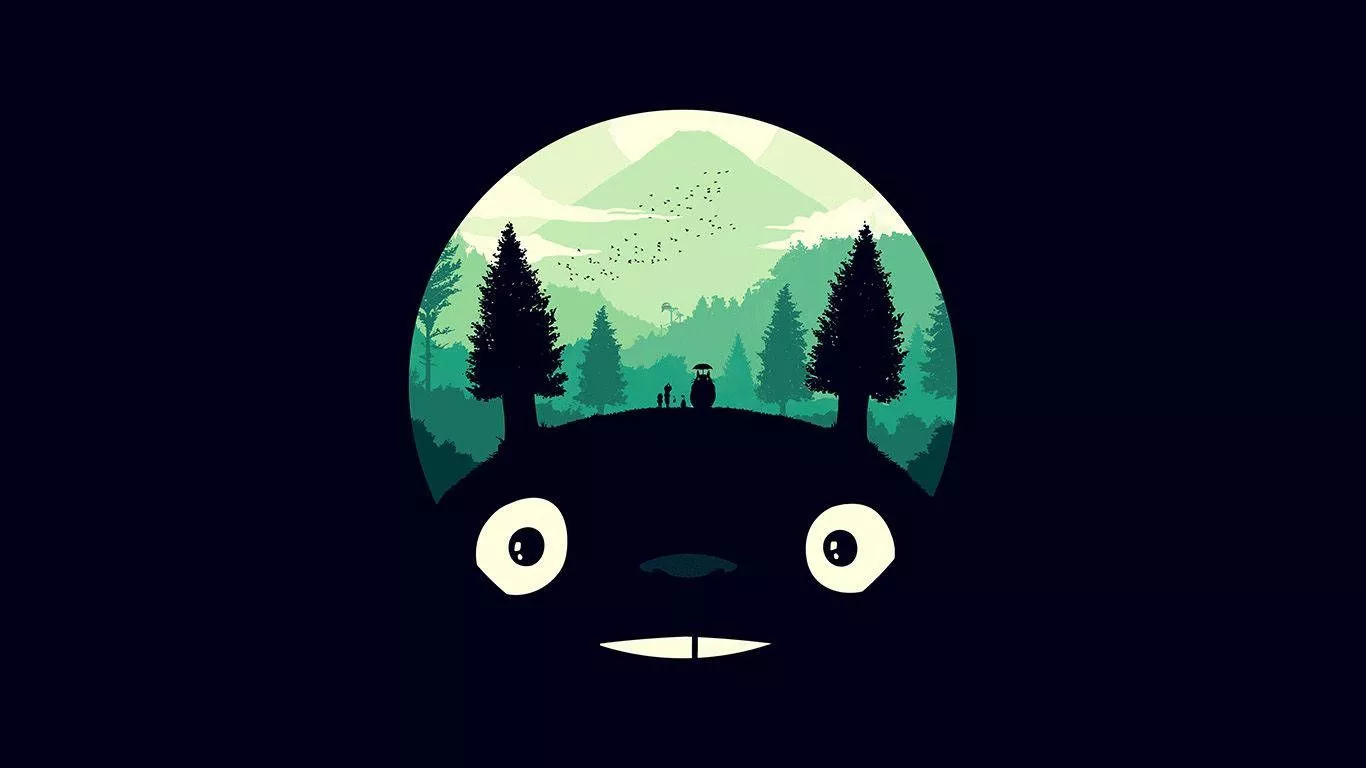 Totoro Art Cute Laptop Wallpaper
