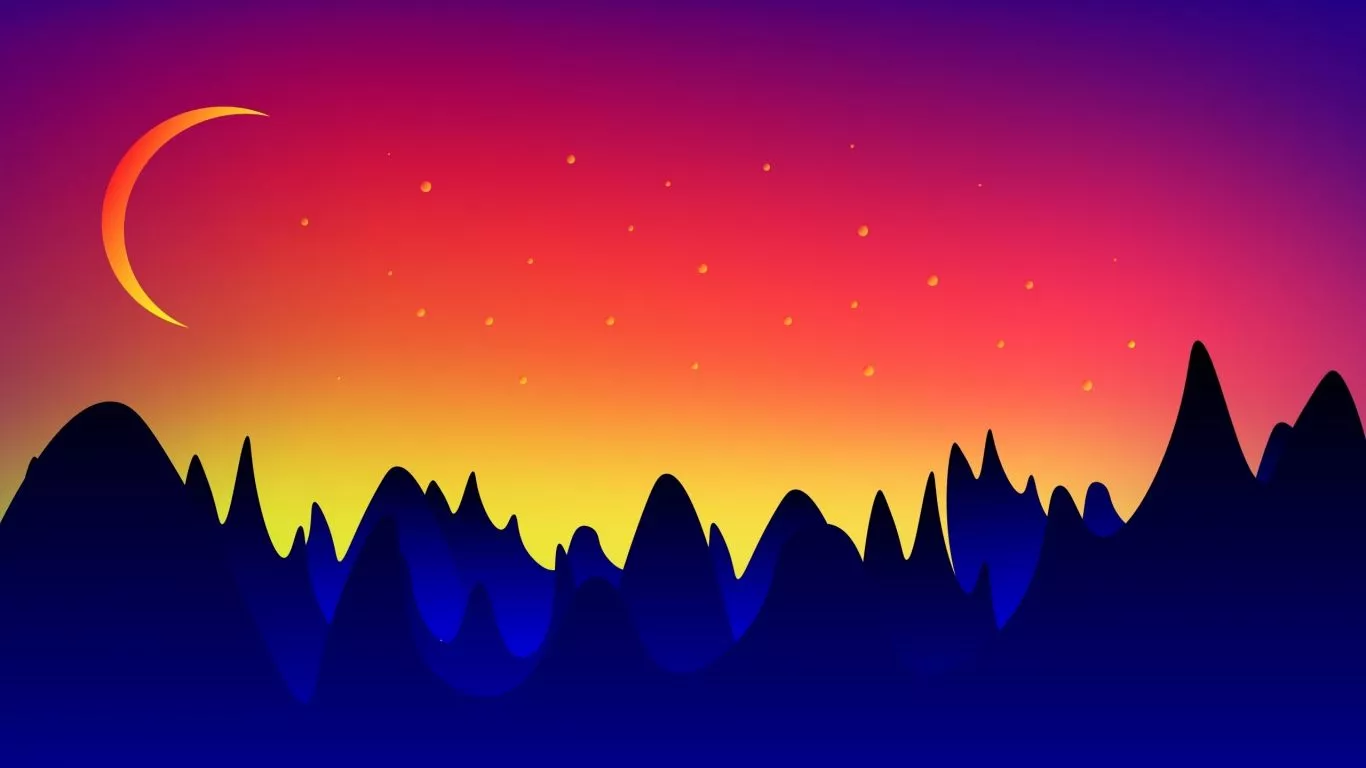 wallpaper 1366x768 night, starry sky