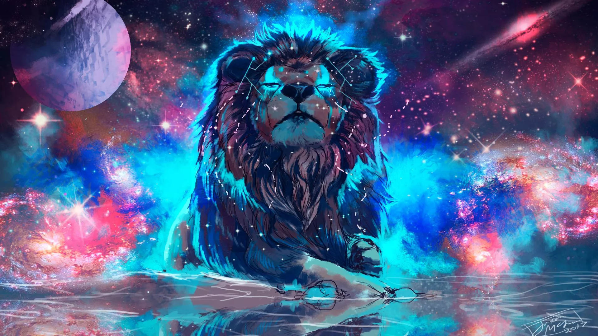 Lion Artistic Colorful 1080P Laptop