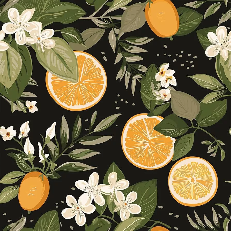 VEELIKE Lemon Wallpaper Stick and Peel