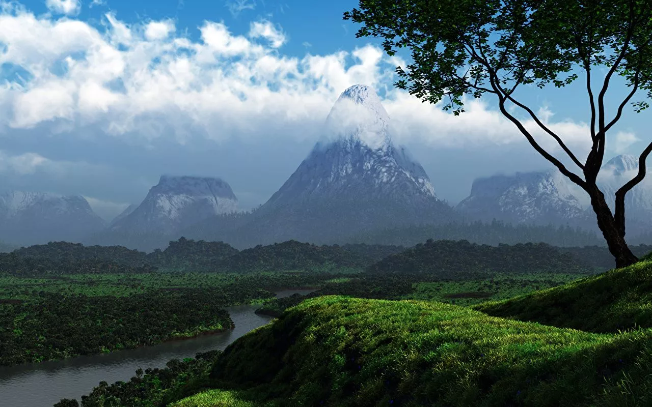 Photo Nature Mountains 3D Graphics