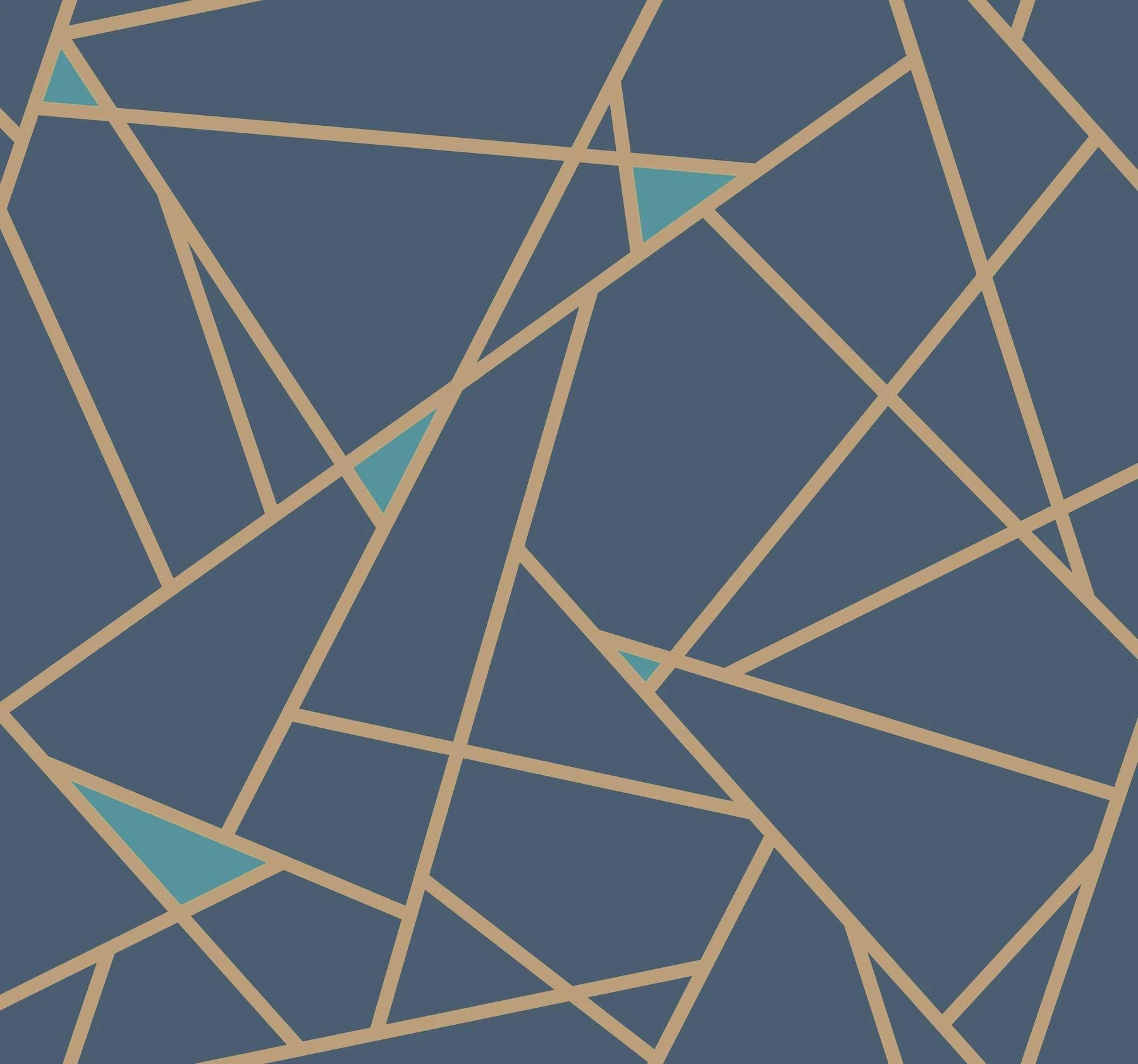 York Prismatic Navy Blue Metallic Gold