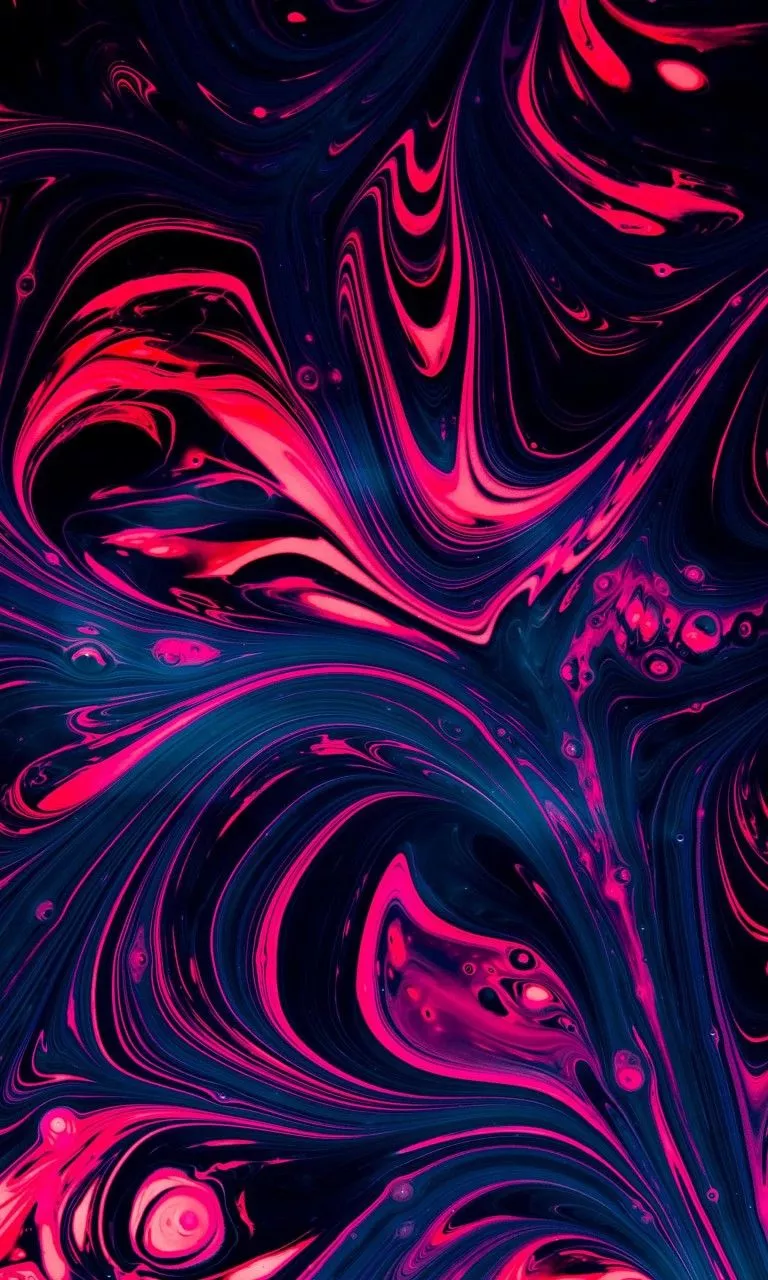 Pink Blue Swirl Abstraction Pattern 4K