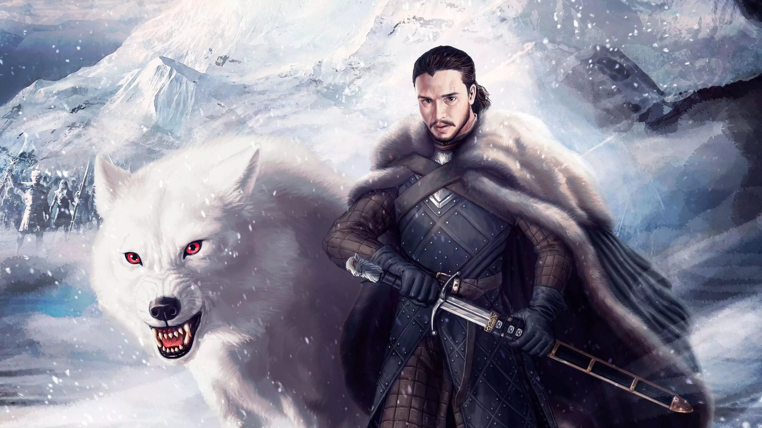 4K Game of Thrones Jon Snow Background