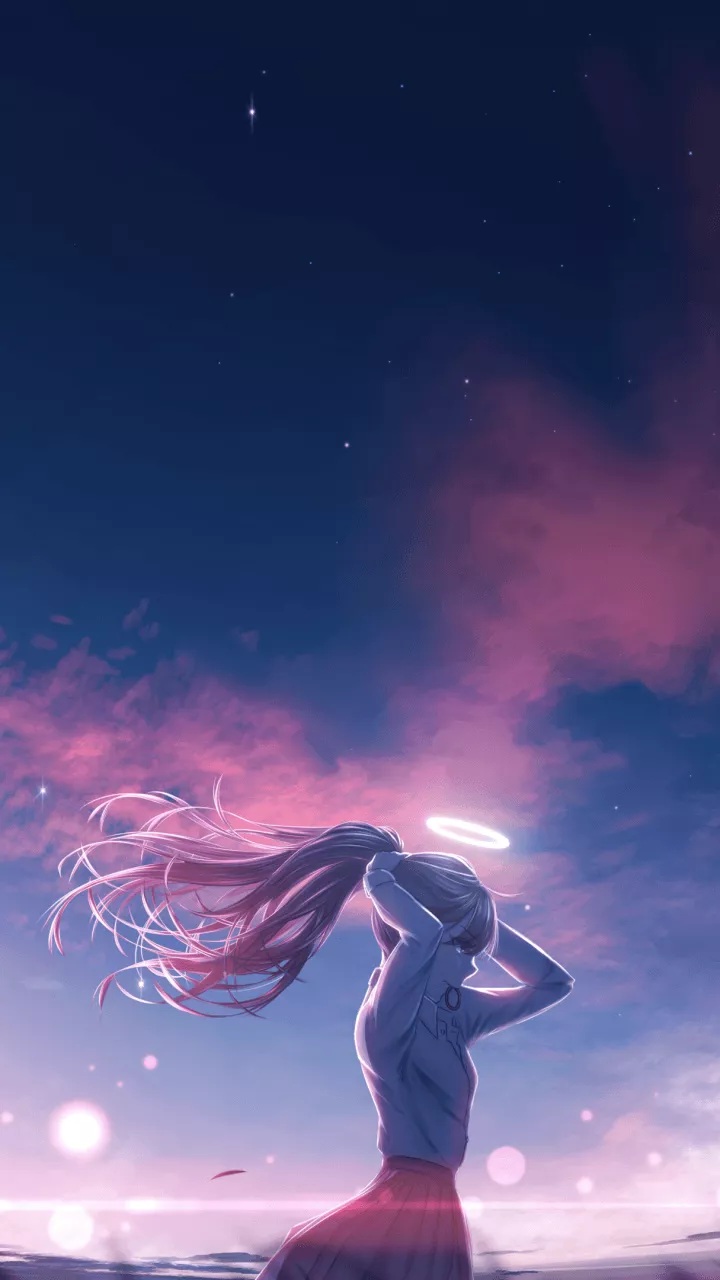 Original Wallpaper 4K, Anime girl, Dream