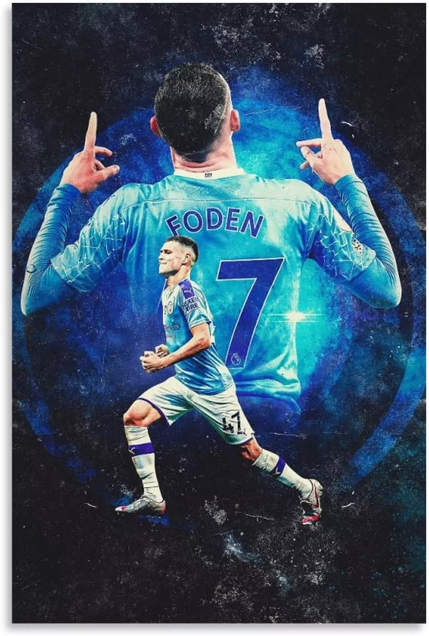 EkSma Phil Foden Art Deco Poster