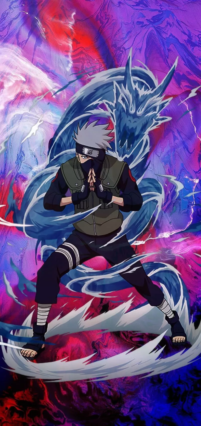Naruto kakashi, manga, night, HD phone