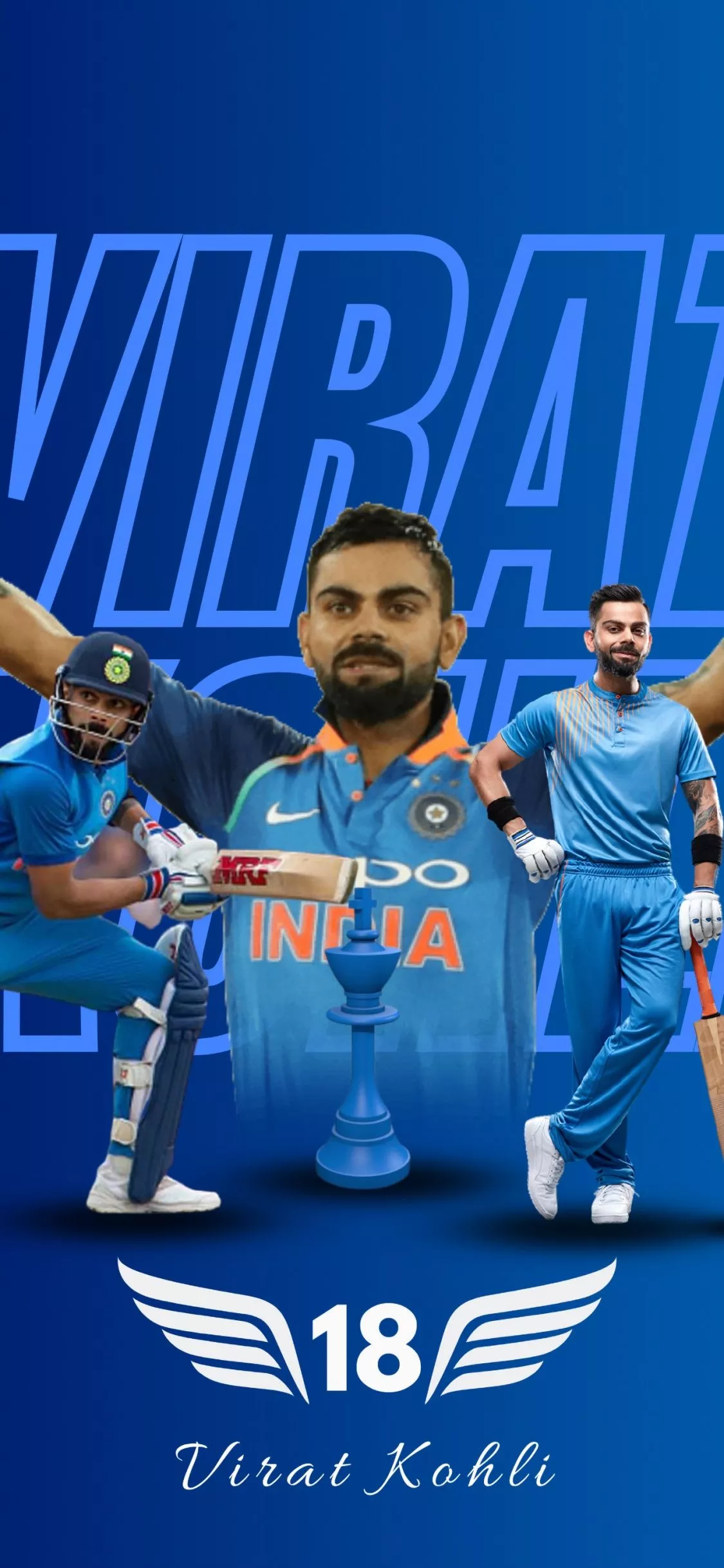 Virat Kohli Indian Jersey 18 5K Wallpaper