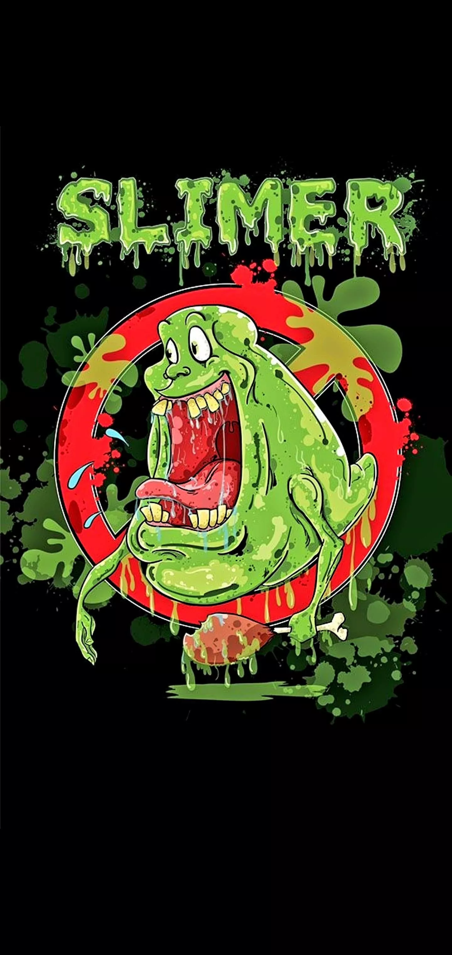 Wallpaper Slimer, Cartoon, Art, Ecto 1