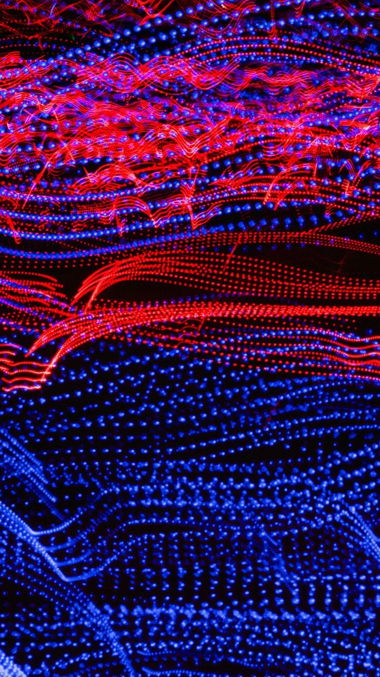Dots Light Party Blue Red Dark