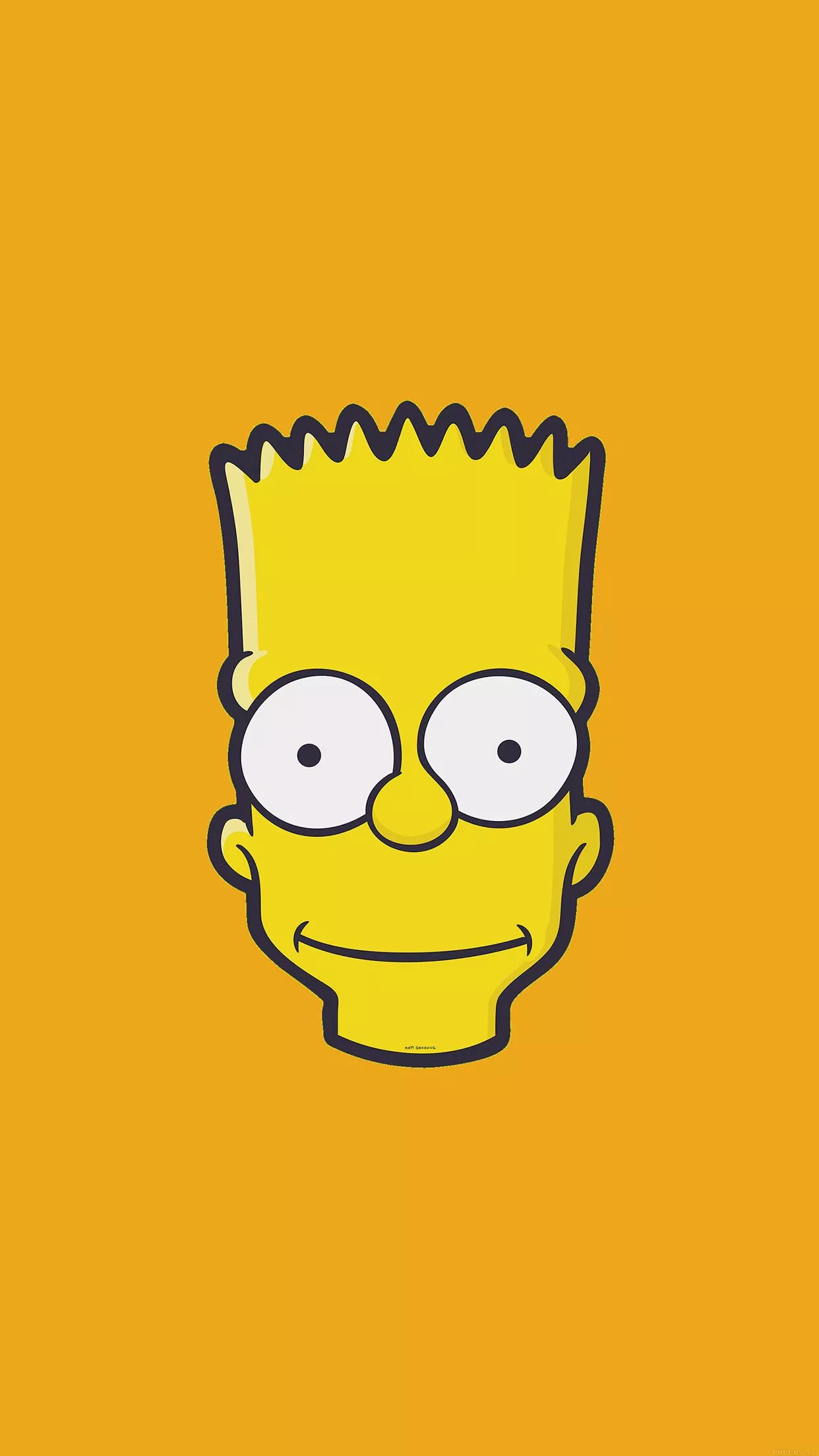 Bart Face Art Illust Yellow