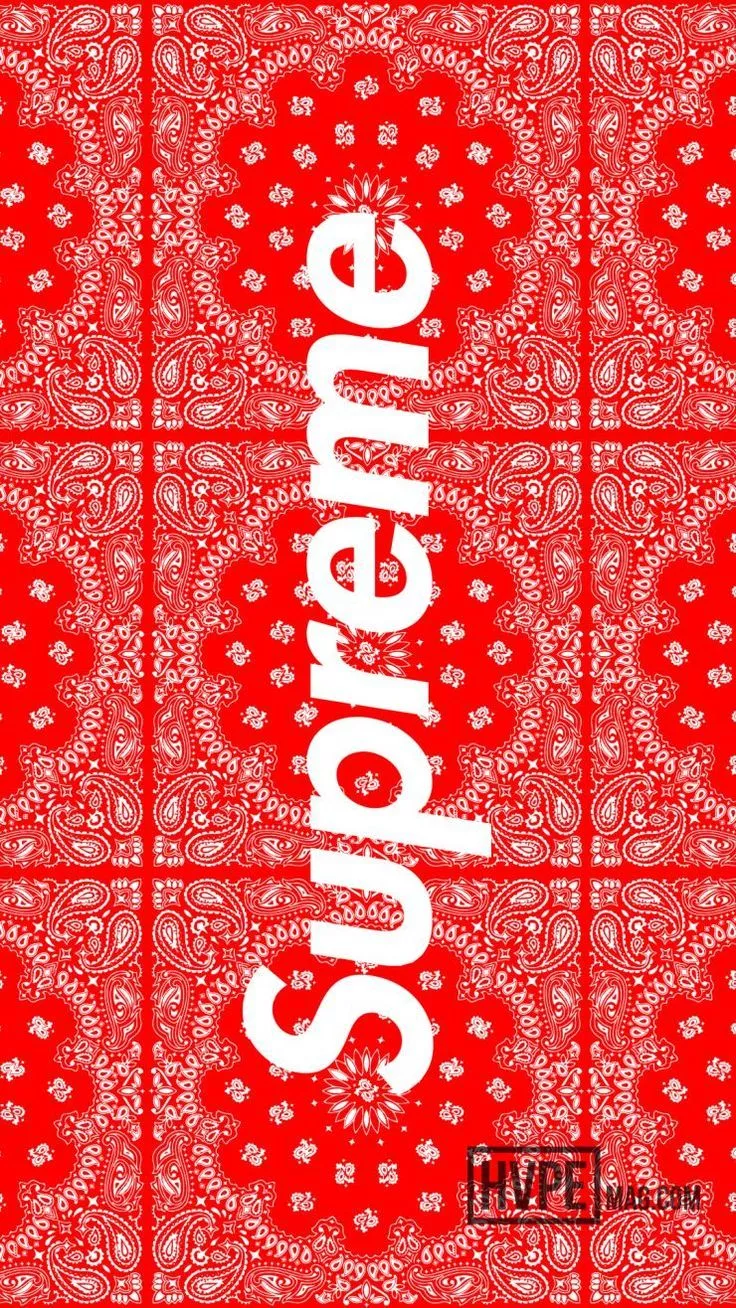 Red Bandanna In Supreme Wallpaper
