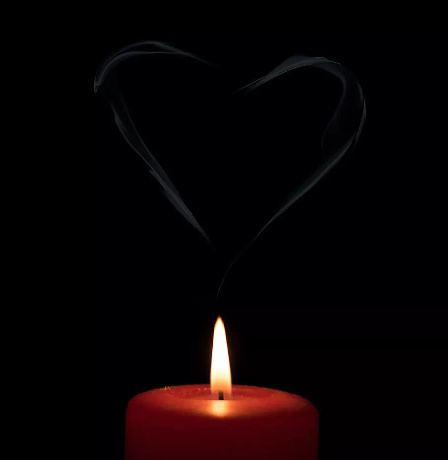 HD wallpaper: Heart, Candle, Smoke