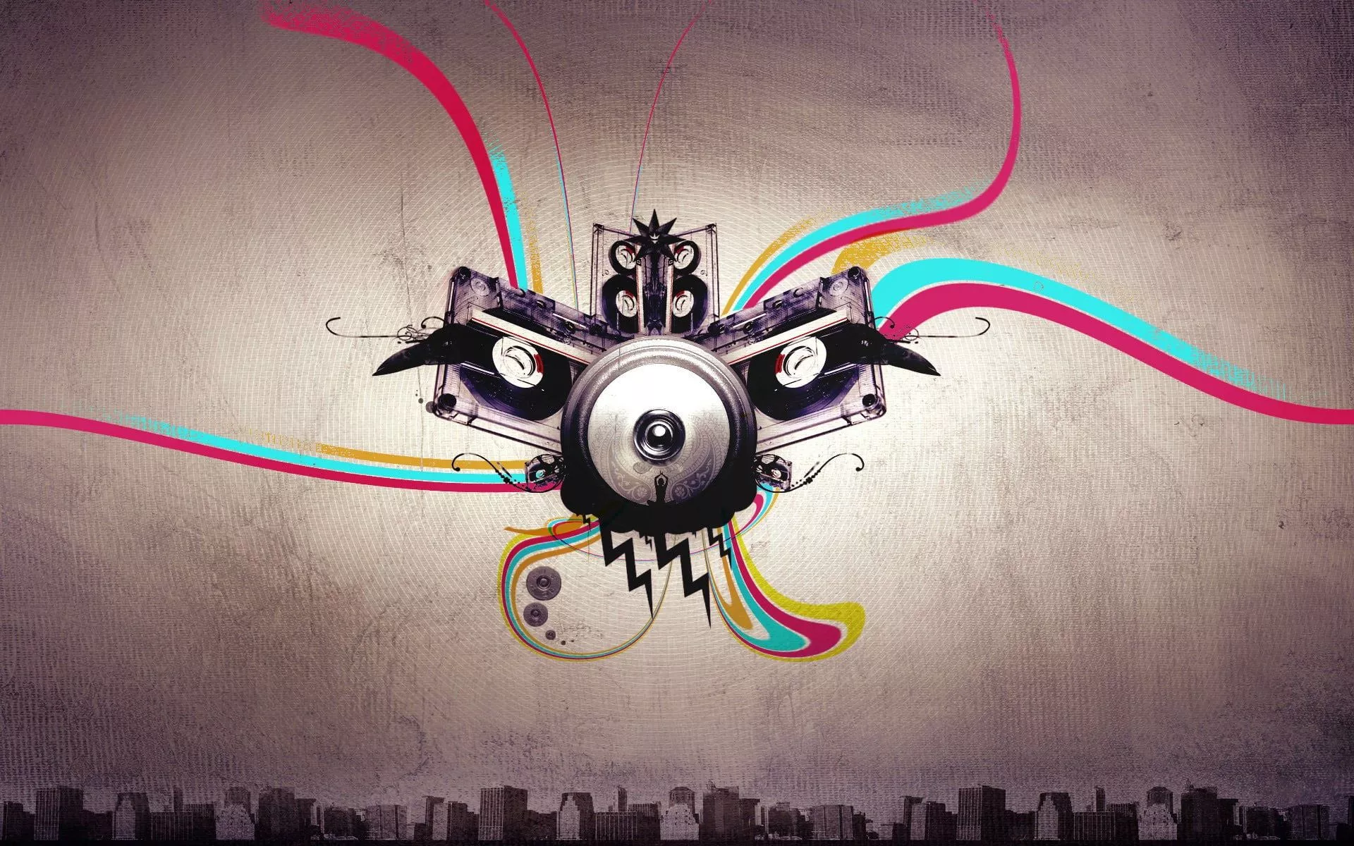 Abstract painting, music, DJ HD