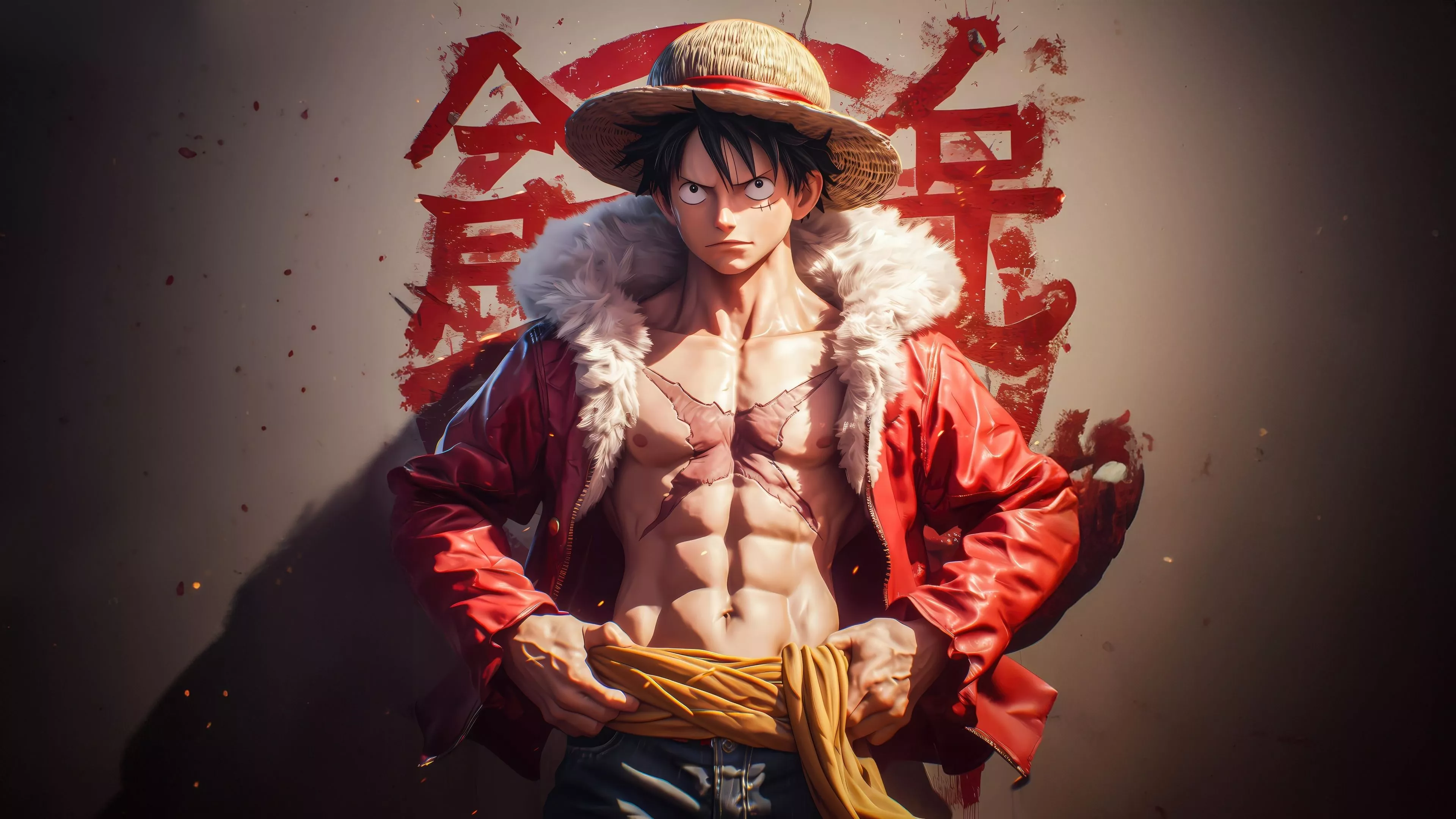 Monkey Luffy 4K Fan AI Art Wallpaper