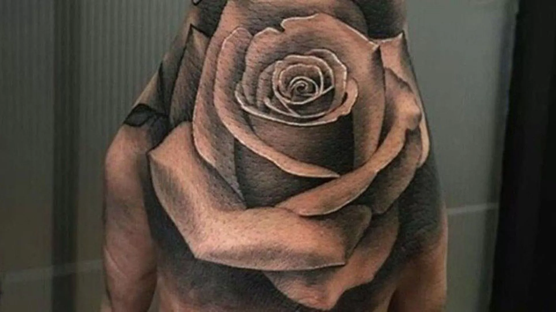 Rose Flower Hand Tattoos For Men