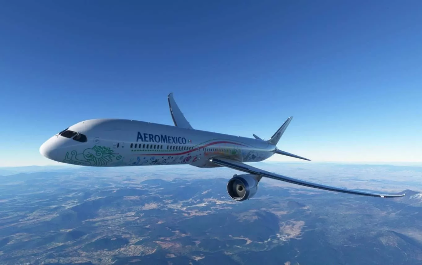 Flying Aeromexico Airline Boeing 787 9