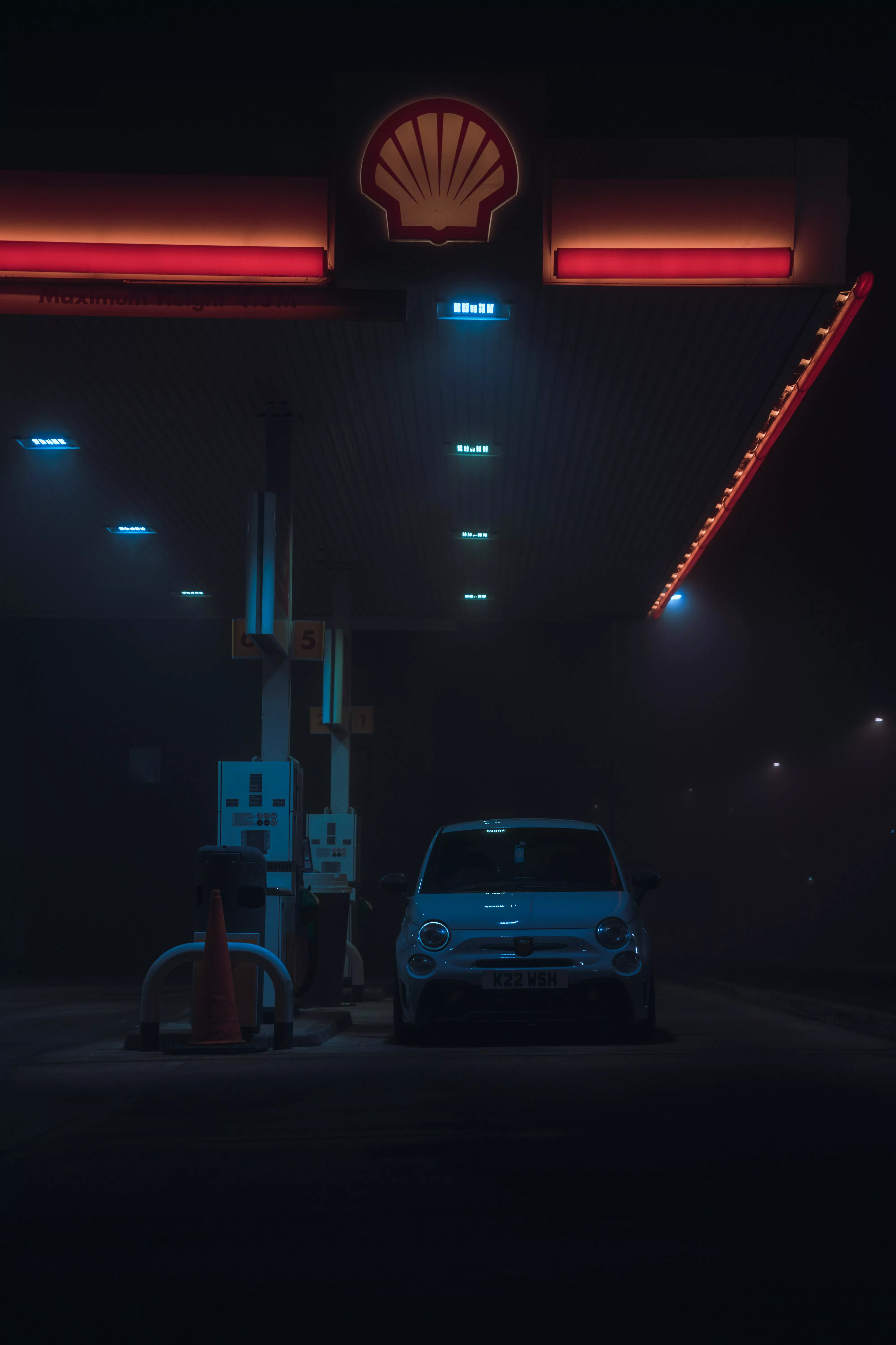 Car at Gasoline Station · Free