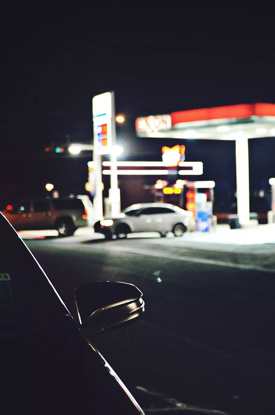 night, highlights, bokeh, cars