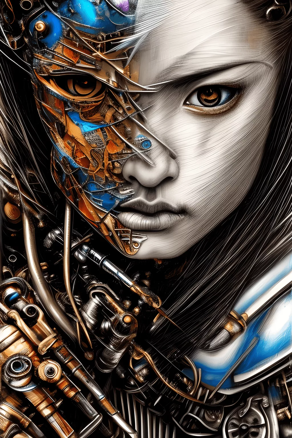 Samurai Robot Graphic with Extremely