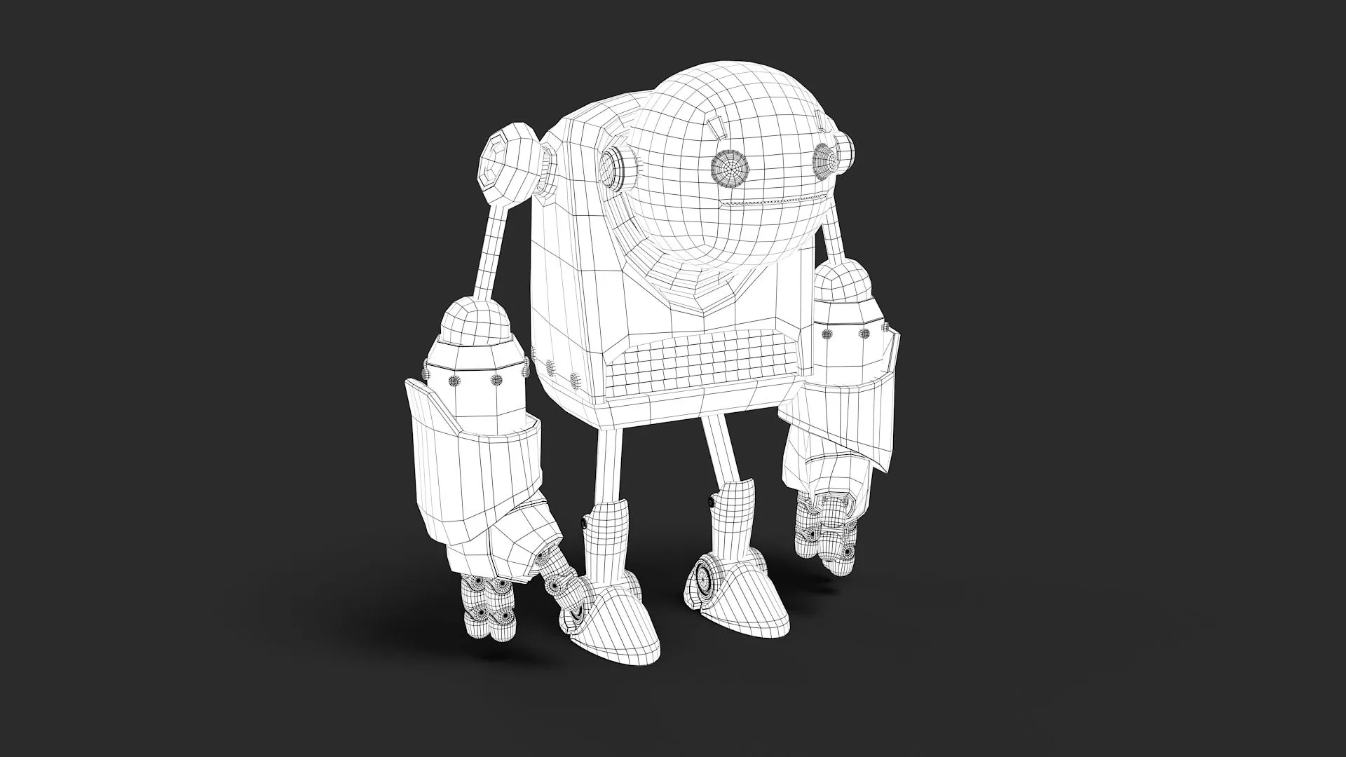 Robot Realistic Metal 3D Fbx