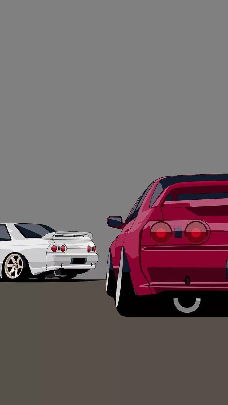Download Red And White Jdm Car Art