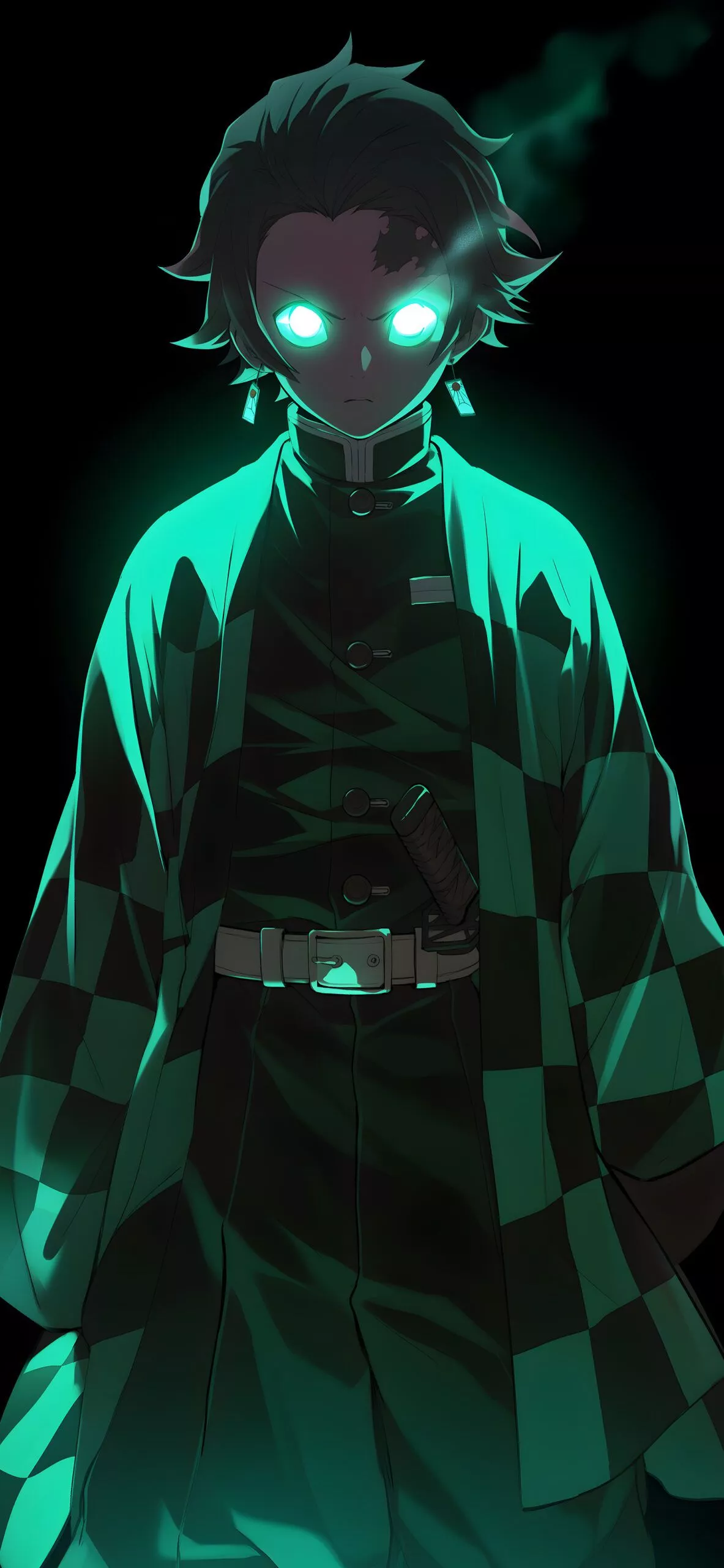 Tanjiro Glowing Eyes Wallpaper