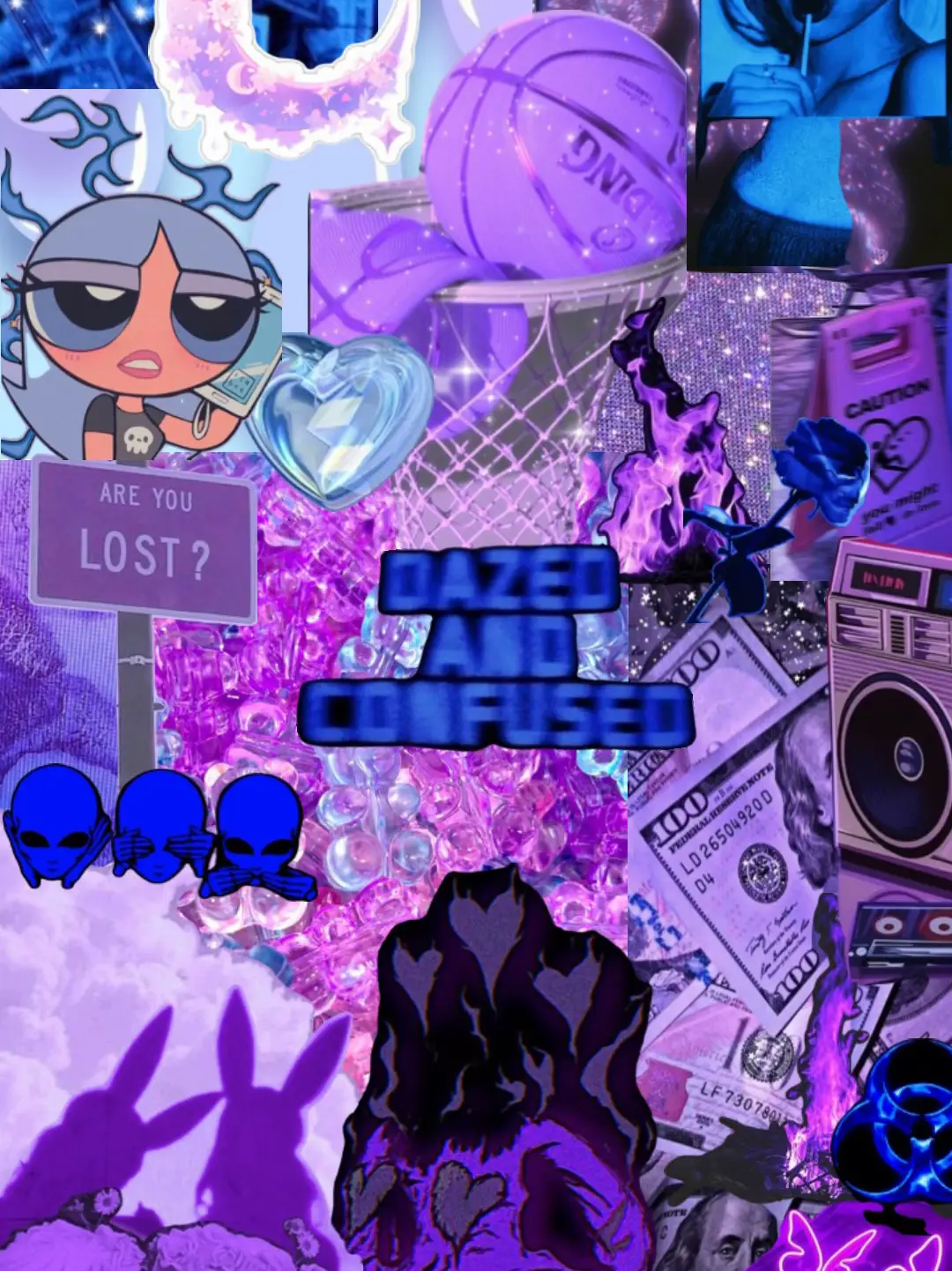 Purple baddie phone wallpaper