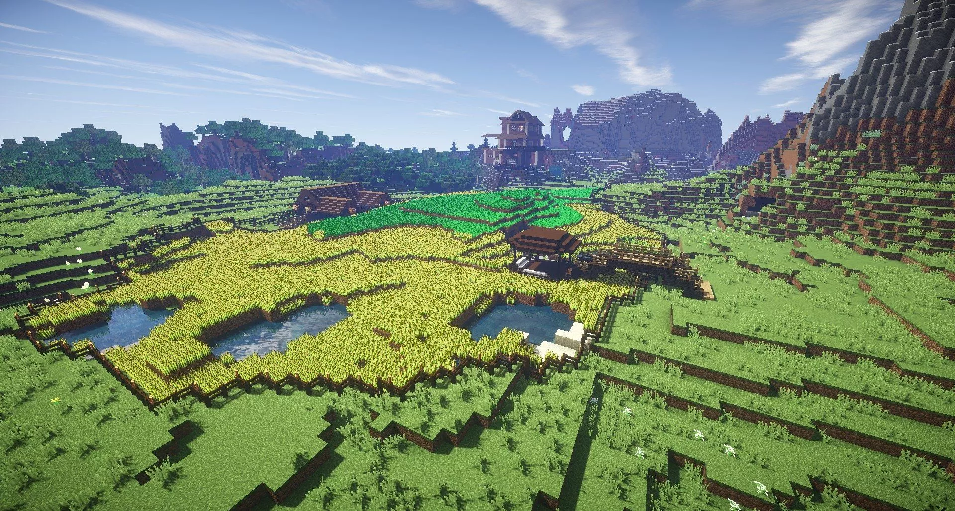 Vibrant Minecraft Landscape HD Wallpaper