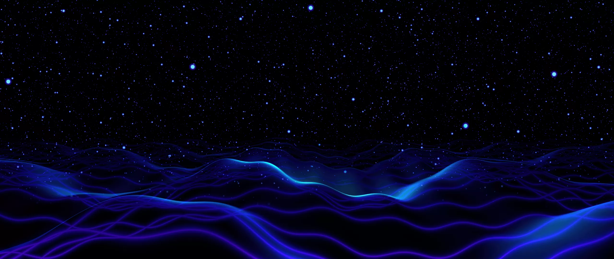 Night sky Wallpaper 4K, Surreal, Blue