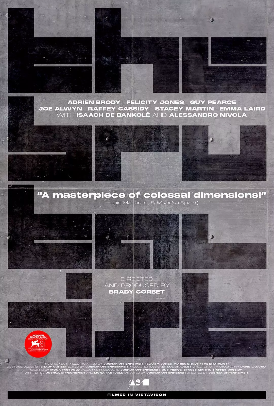 Brutalist (Brady Corbet, 2024). Poster