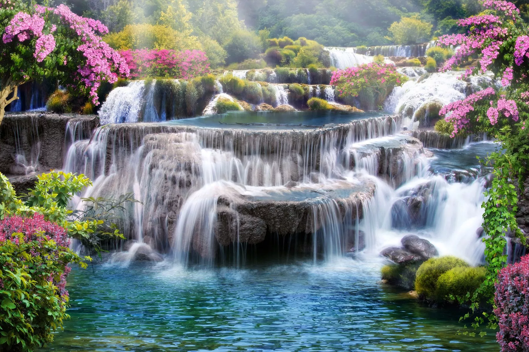 Wall Mural Photo Wallpaper Waterfall