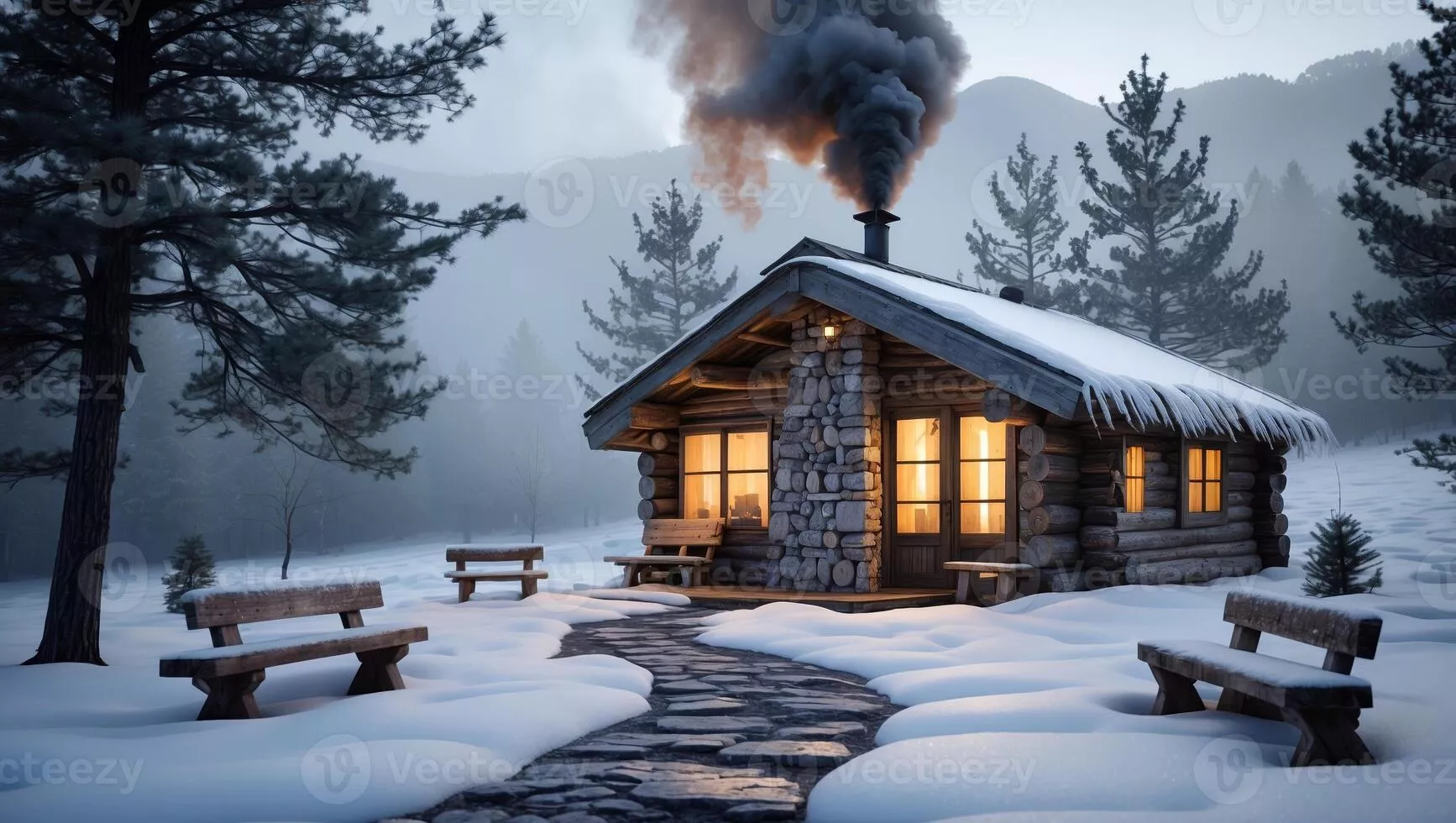 Winter Cabin Image