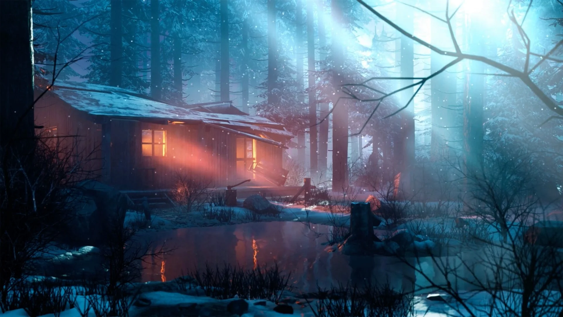 Cozy Winter Cabin Live Wallpaper