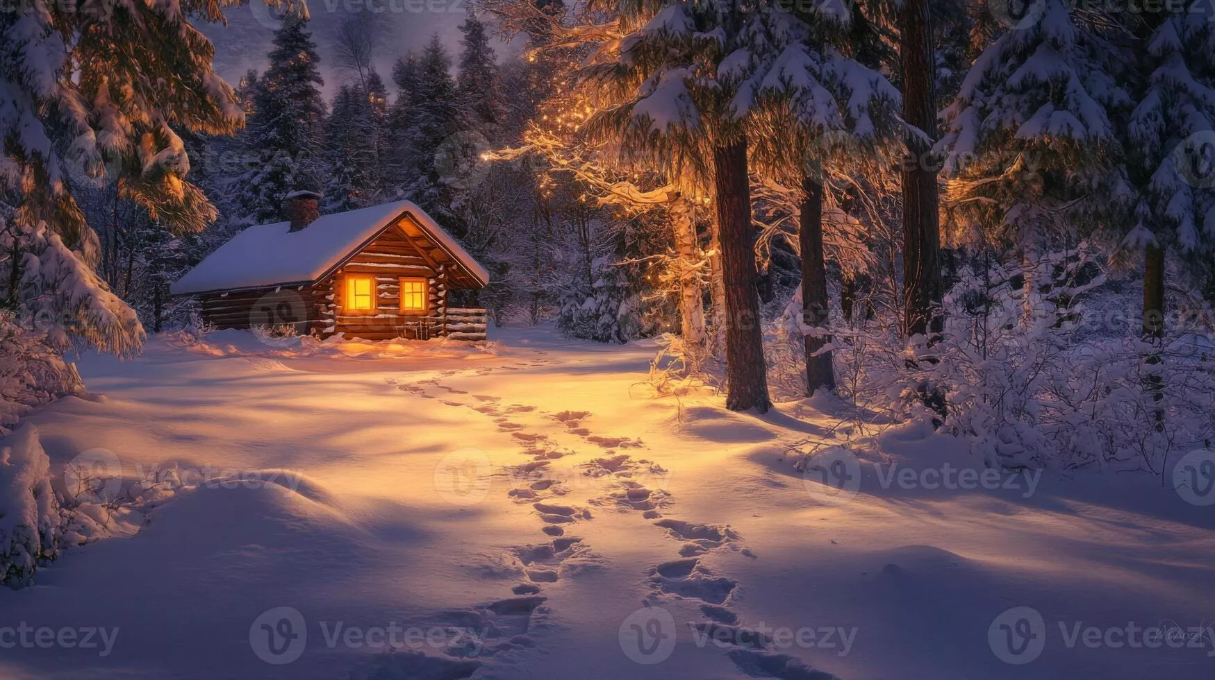 Snow Cabin Image