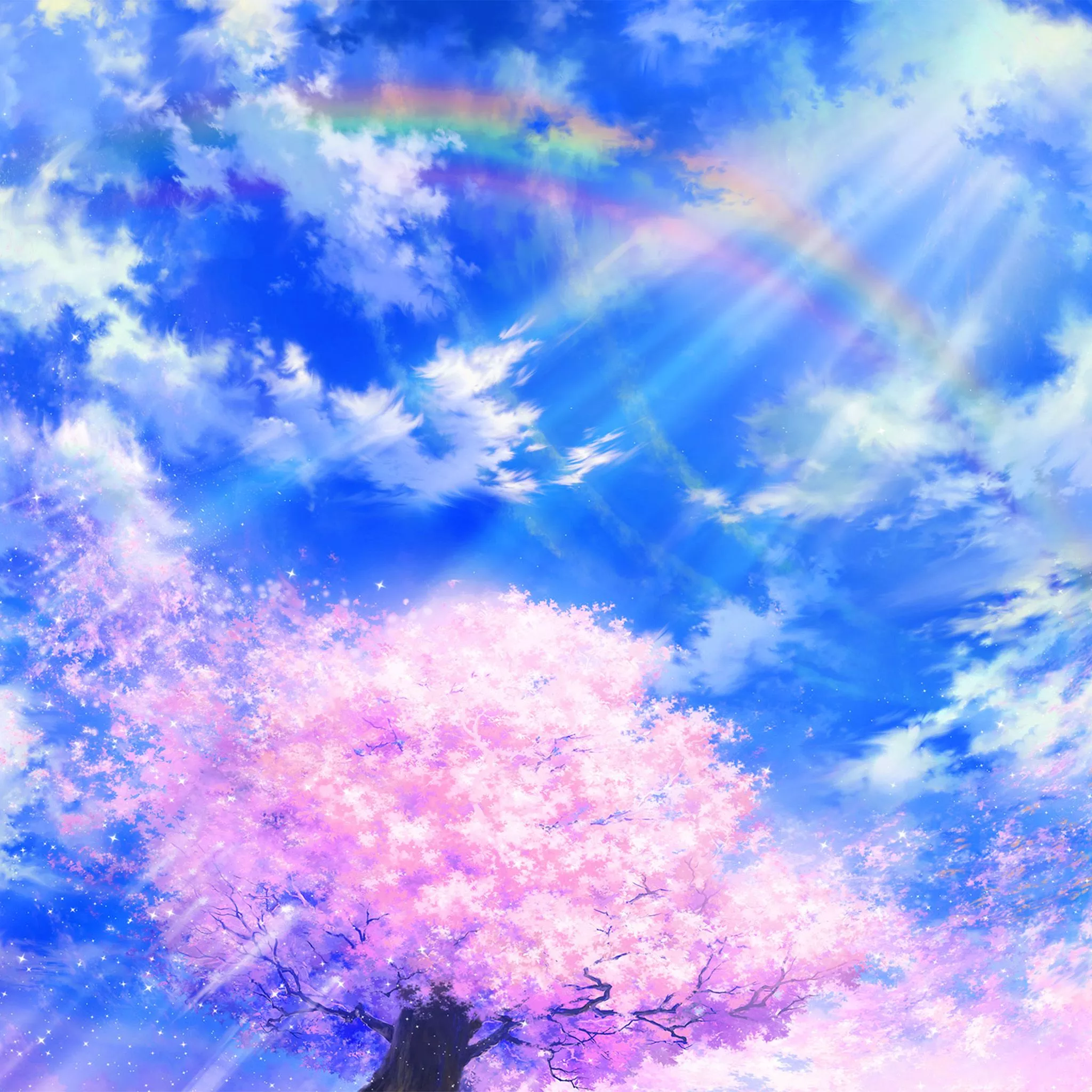 Anime Sky Cloud Spring Art