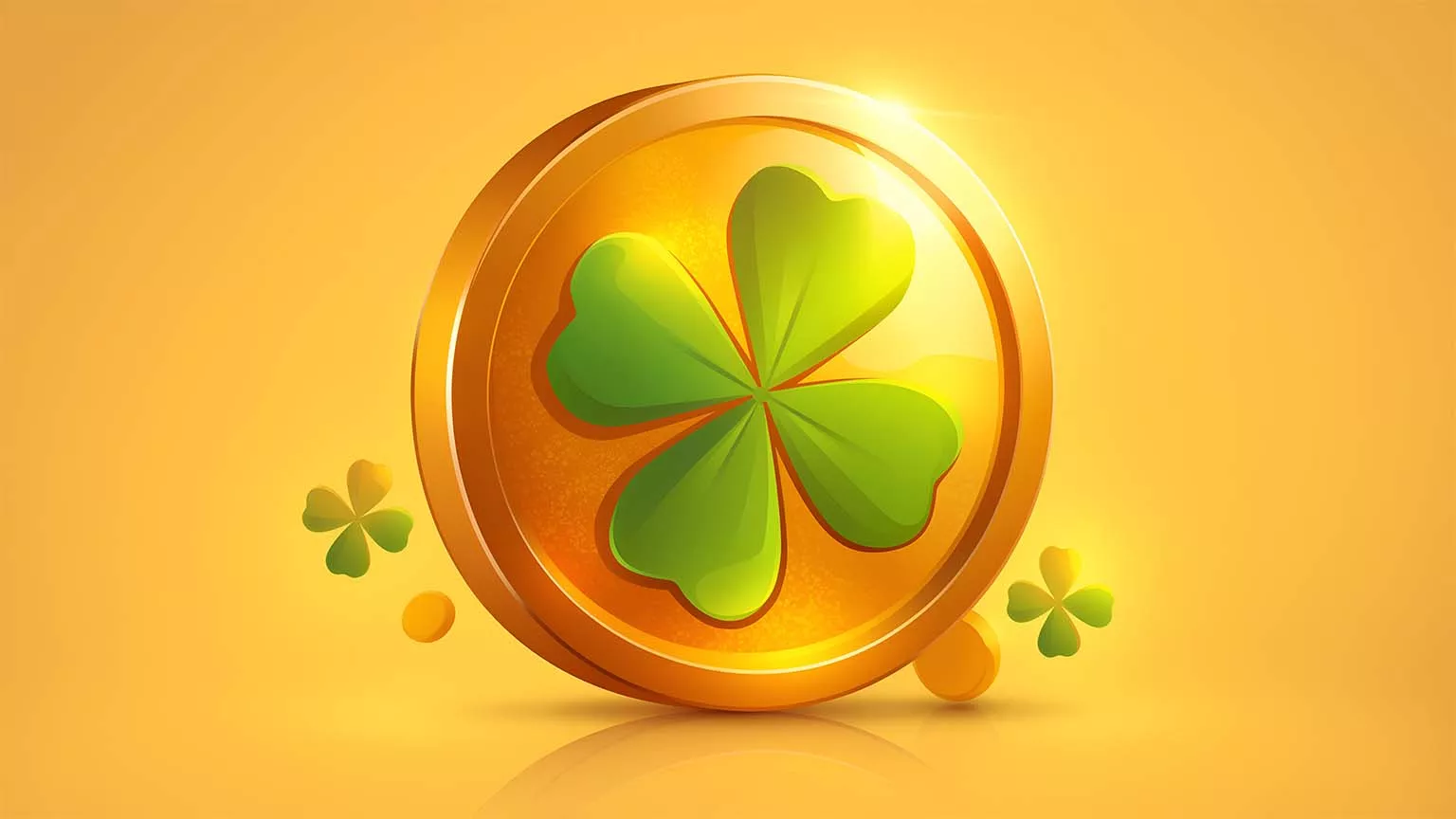 Golden Lucky Clover Coin St. Patrick's