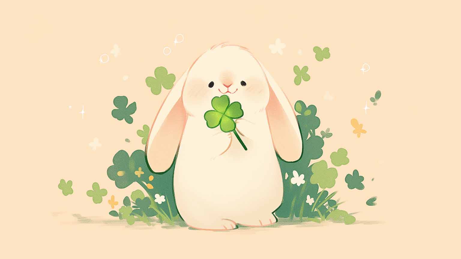 Free Cute Bunny St. Patrick's Day