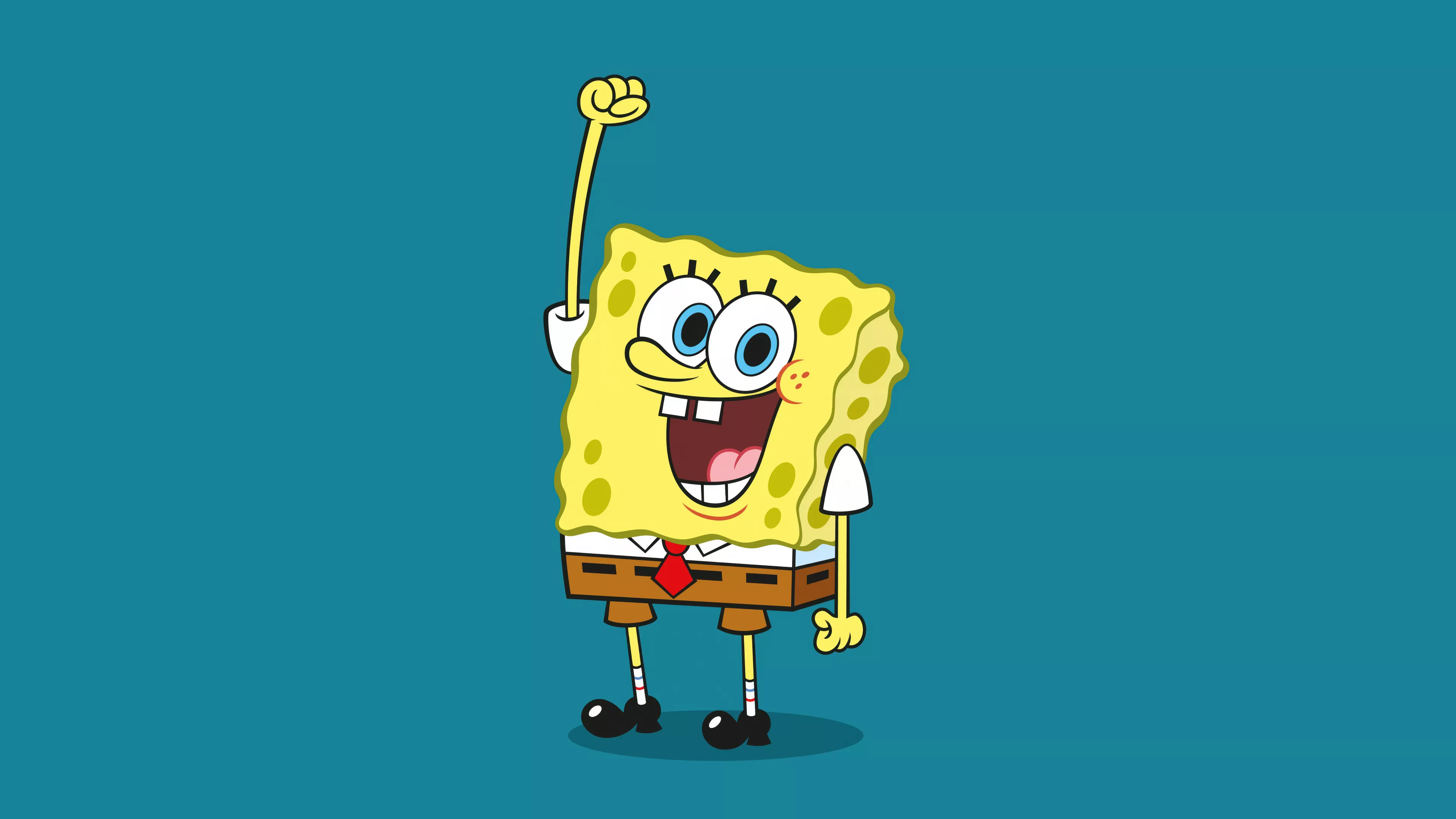 SpongeBob Wallpaper 4K, Cartoon, smiley face, 5K, 8K